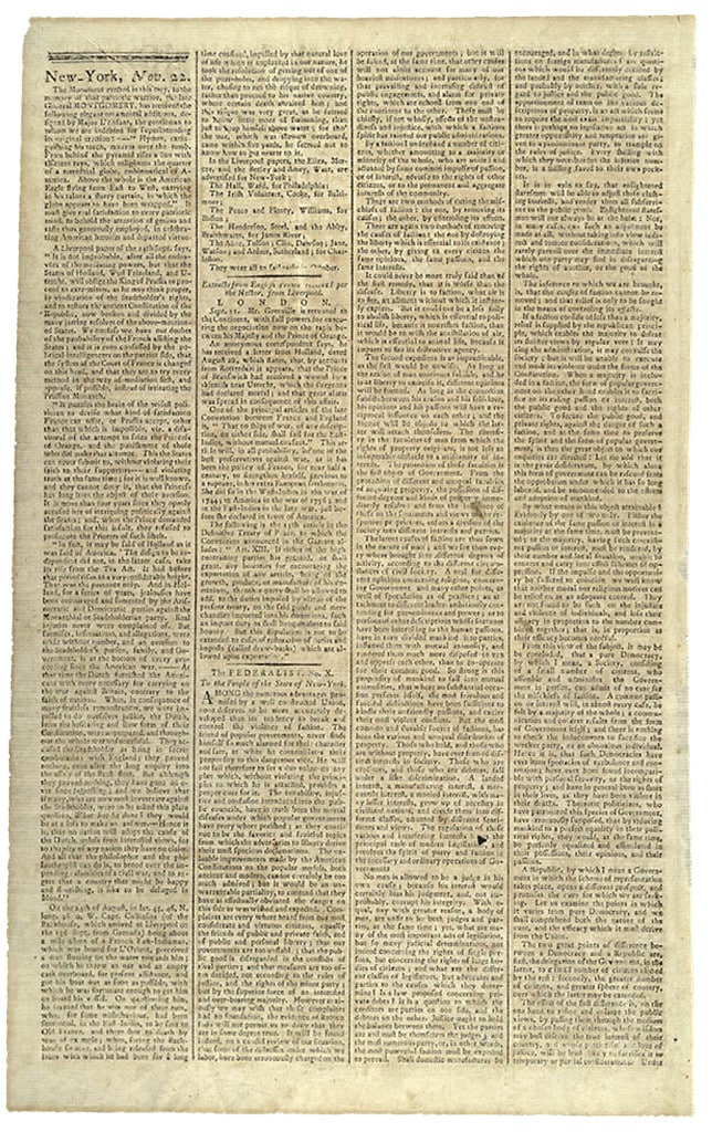 James Madison's Federalist 10: Understanding Factions in American Democracy